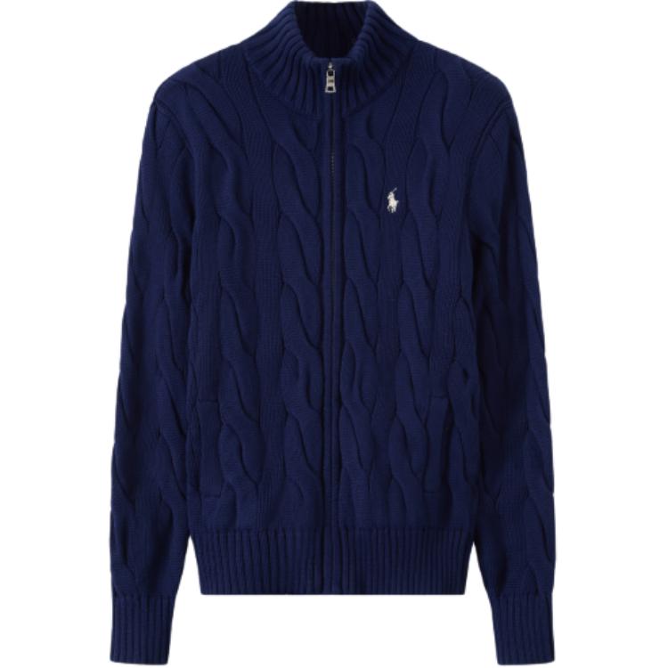 

Polo Ralph Lauren однотонный женский свитер с вышитым пони-узором на молнии с длинными рукавами, синий 211661761-007 S