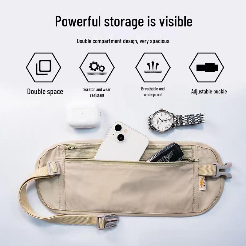Compact Anti-Theft Waist Bag for Travel and Outdoor Sports