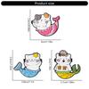 Adorable Mermaids Cats Brooch With Vibranting Color Sturdy Pin Designs Unisex Fashion Accessory For Daily Use Event