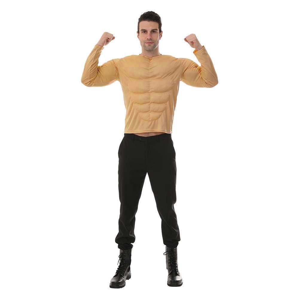 Cămașă Musculară Bărbați Culturist Accesoriu pentru costum de Halloween pentru Cămașă Musculară Adultă Căptușită