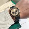 Pánské automatické mechanické chronografové hodinky Lao Jia Di Na Luminous Water Ghost se třemi ciferníky a šesti ručičkami.