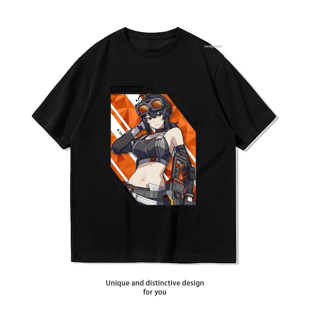 Grace Howard Zenless Zone Zero Arpg Tshirt Woman Man Summer Cotton Printed T Shirts Player Gamers Casual Shortsleeved Shirt
