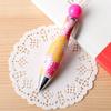 Short Mini Elegant Dot Flower Printed Boho Style Ballpoint Pen For Bowling Shape Pen School Office Supplies