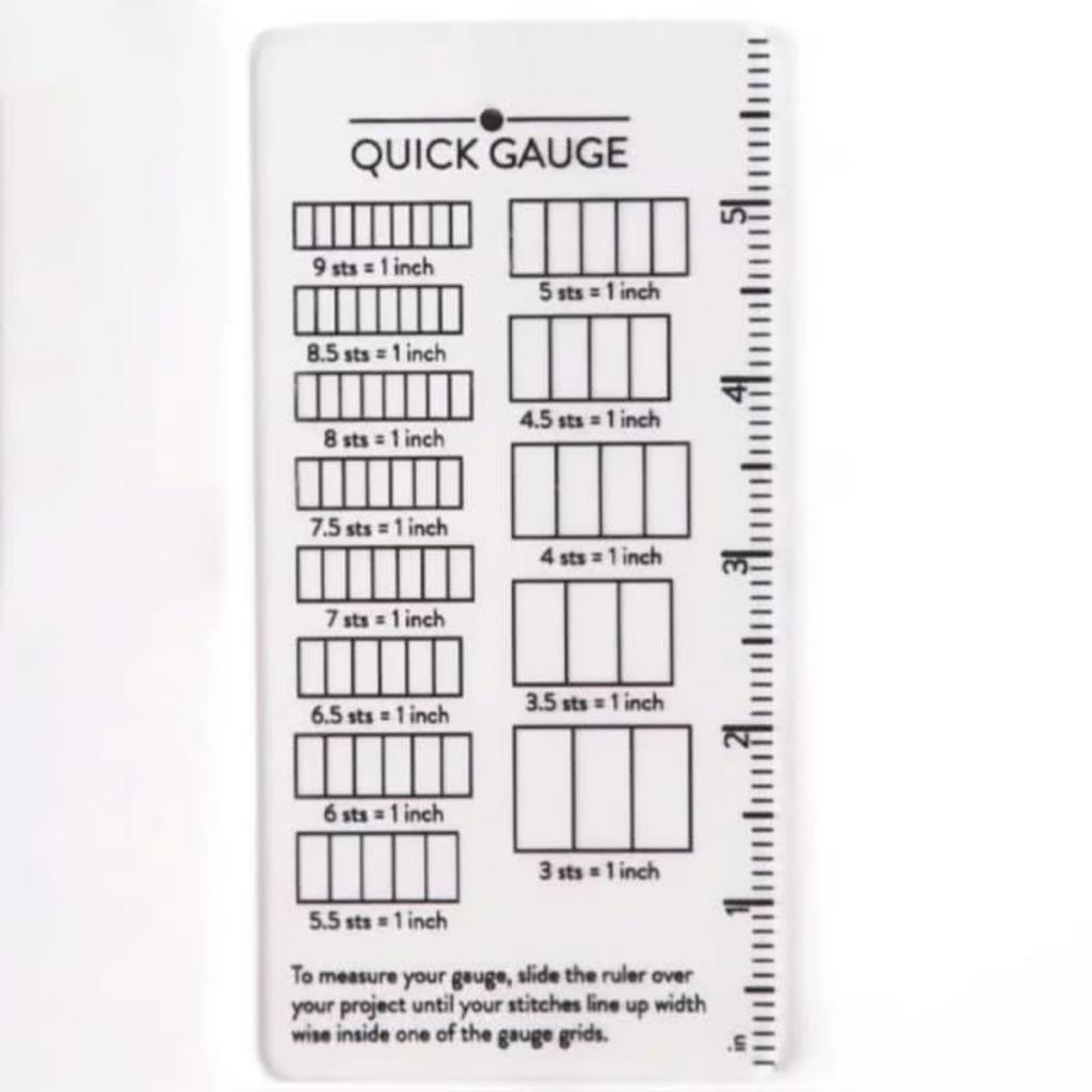 Fast Gauge Ruler, Gauge Ruler For Knitting And Crochet Needles, Easy To Measure Without Counting, Measuring Tool For Sewing And Crochet Projects