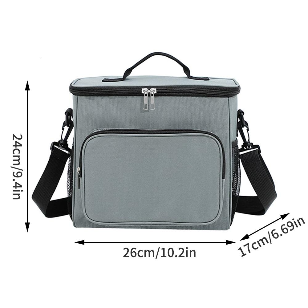 1PC Large Capacity Portable Insulated Crossbody Bag with Ice Pack for Outdoor Picnics Food Storage Organizer Hand-Held Food Box
