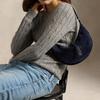 Polo Ralph Lauren Polo ID Metal Hardware Iconic Pony Hollow Pattern Dumpling Bag Women Handbag Navy-Blue WAPOBAG02V20135