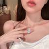 Ice Blue Gourd Necklace Women's Summer Light Luxury High-end Internet Celebrity Temperament Versatile Decoration Student Girlfriend Collarbone Chain