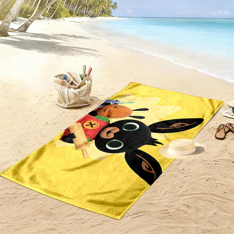 Bing Print Beach Towel, Large Soft Quick Dry Towel for Beach Camping Swimming