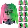 Women's Fashionable Casual Oversized Long-Sleeved Round-Neck Printed Pullover Sweatshirt