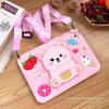 Cute Strawberry Bear Case for iPad Applicable to Samsung tablet and Redmi pad 2 SE 9.7 8.7 11" silicone case with pen slot Cute girl Kids tablet case