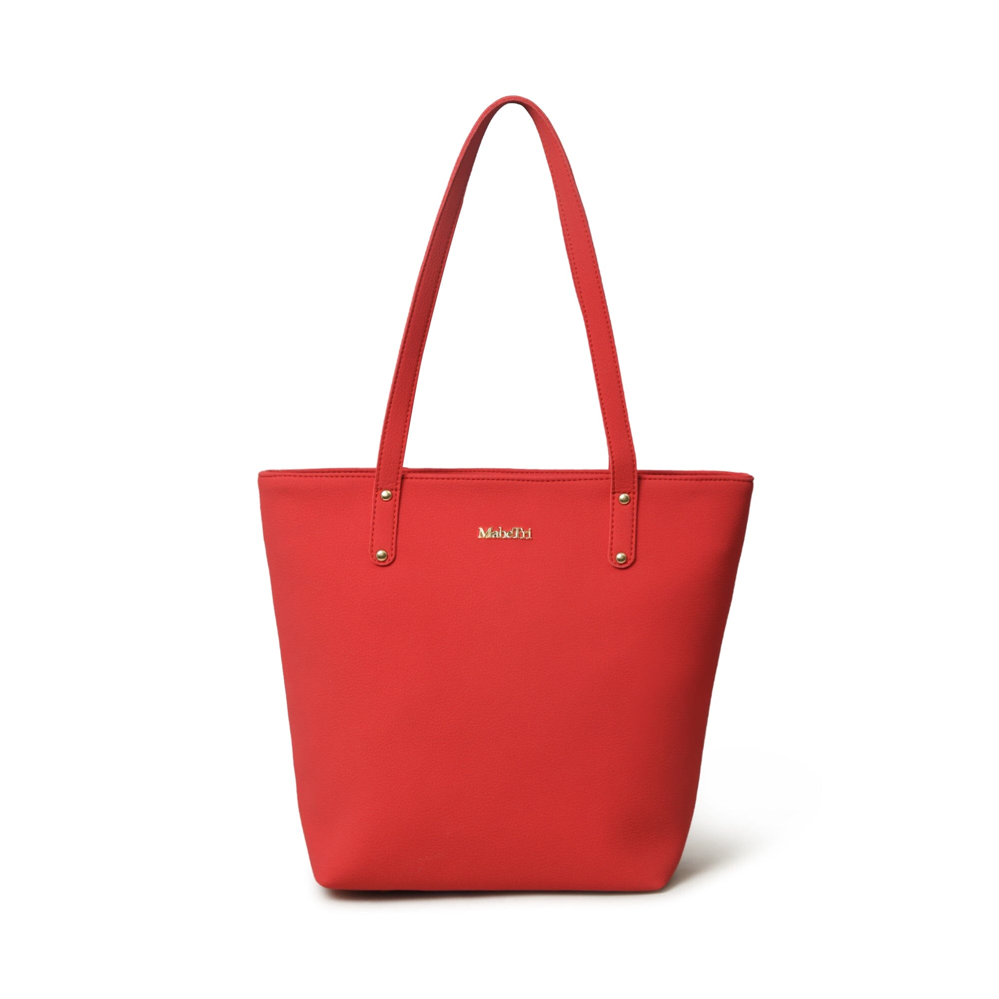 MaheTri  Era Vegan Leather Tote - Coral Red For Women, Designed for Everyday Office Use One-Size красный