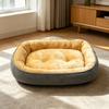 Cat Sofa Soft Plush Bed with Thickened Filling and Neck Protector Anti-Slip Bottom for Warm Winter Cats
