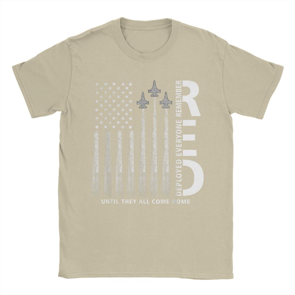 Remember Everyone Deployed RED Friday Military American Flag Unisexs T Shirts Tees Short Sleeve Round Neck TShirts Clothing