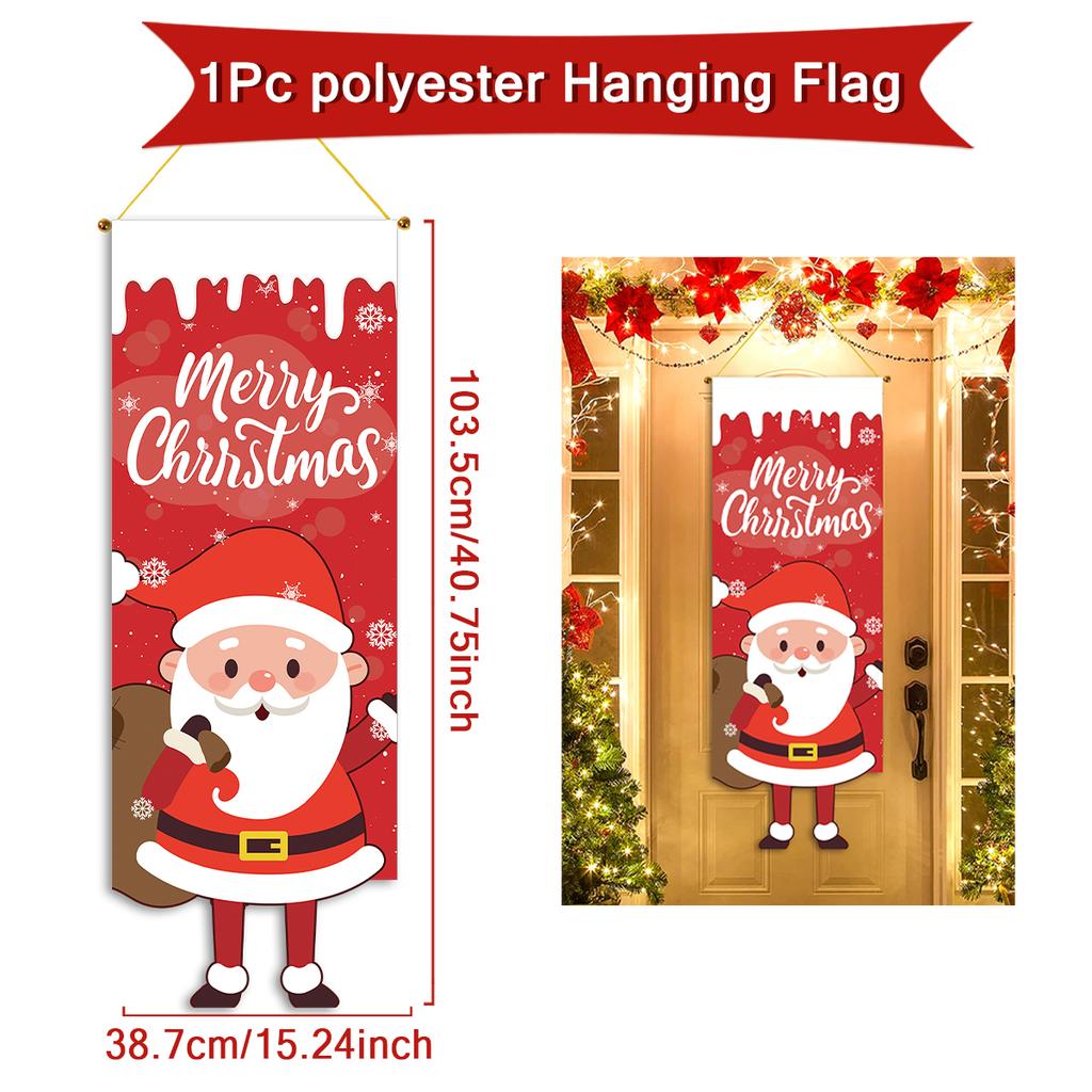 Christmas Hanging Flag Banner Merry Christmas Decor For Home 2025 Xmas Ornament Decor Navidad Kerst Natal Noel NewYear Gift 2025