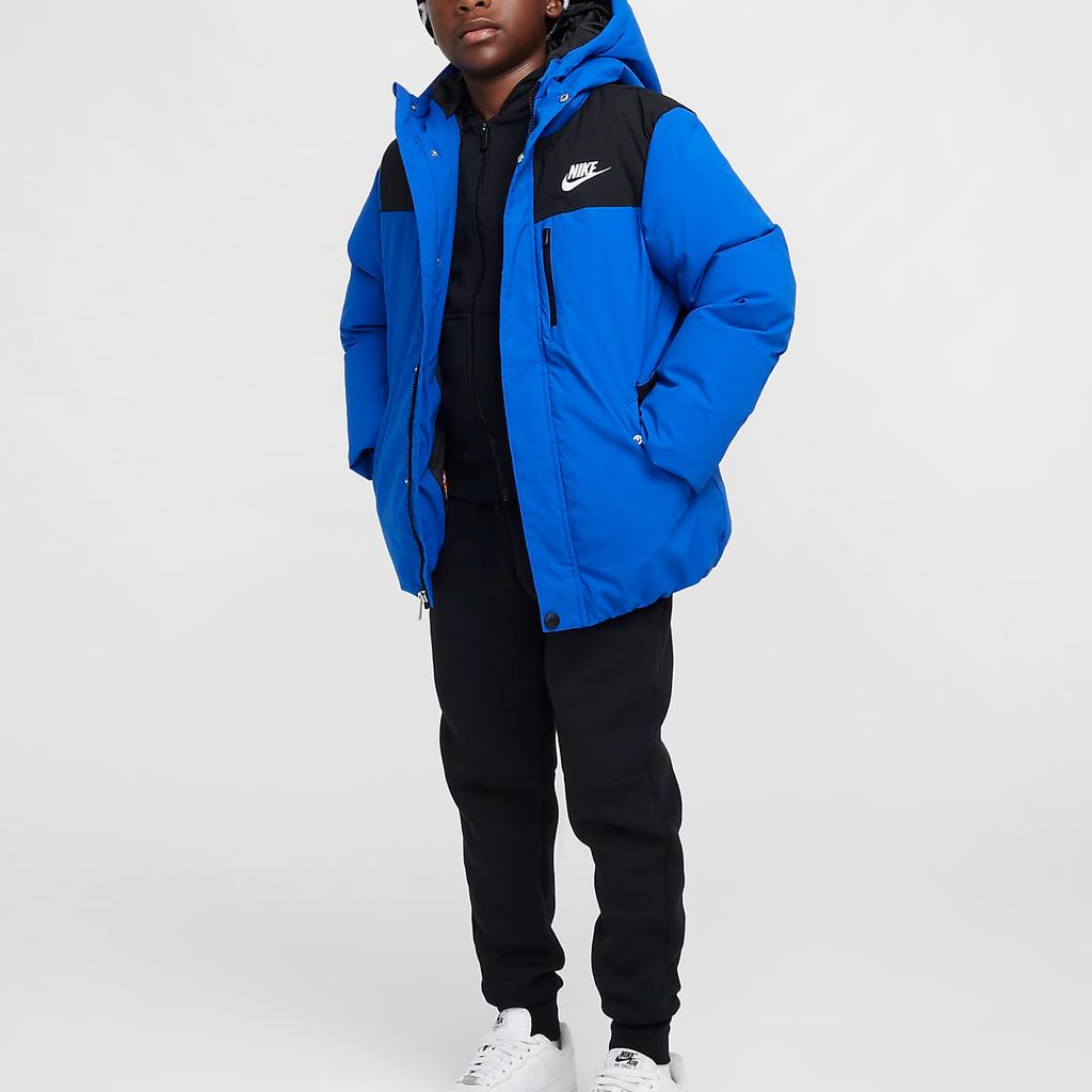 Nike Down Jacket Comfortable Soft Three-Proof Outdoor Game Royal Blue Youth Kids Jackets HQ7165-480