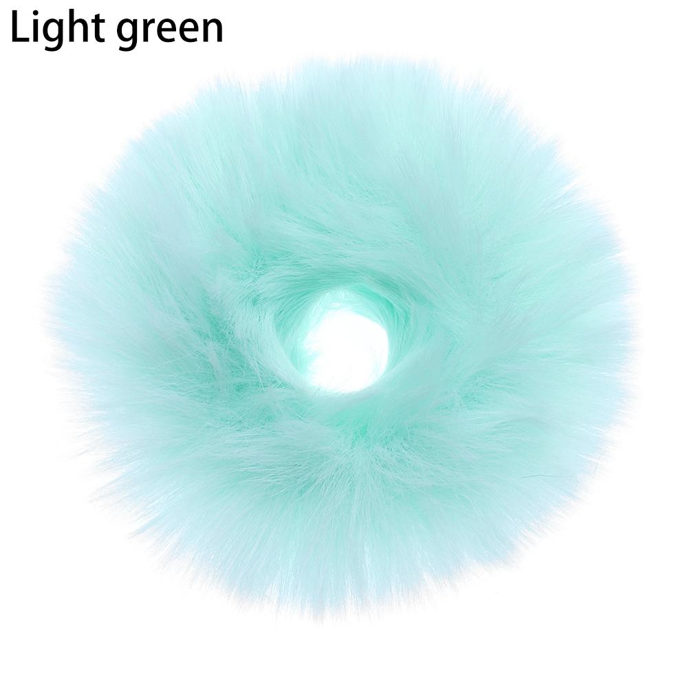 Fashion Women and Girls Hair Bobbles Faux Rabbit Fur Pom Pom Hair Tie Ponytail Holders Elastic  Hair Bands Fur Hair Scrunchies