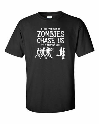 I Like You But If ZOMBIES CHASE US I'm TRIPPING YOU Runners Men's Tee Shirt 292W