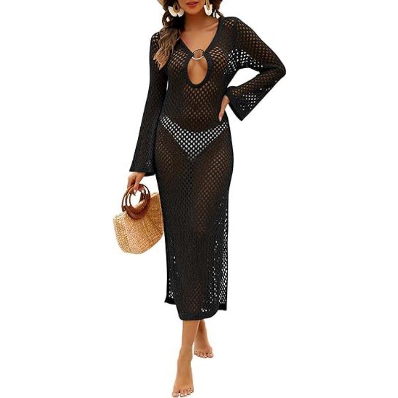 

Новая летняя пляжная юбка женская однотонная сексуальная вязаная пляжная юбка-бикини купальник женское платье L