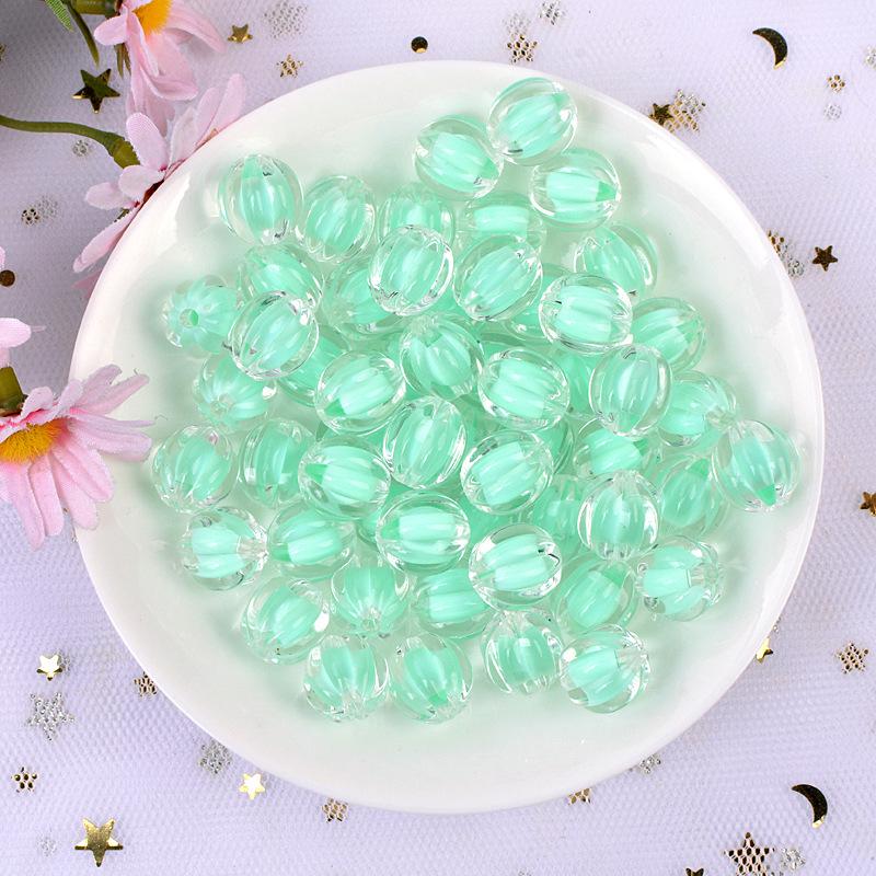 Acrylic Pumpkin Beads: 10mm Loose Beads for DIY Bracelets - New 2024 Style