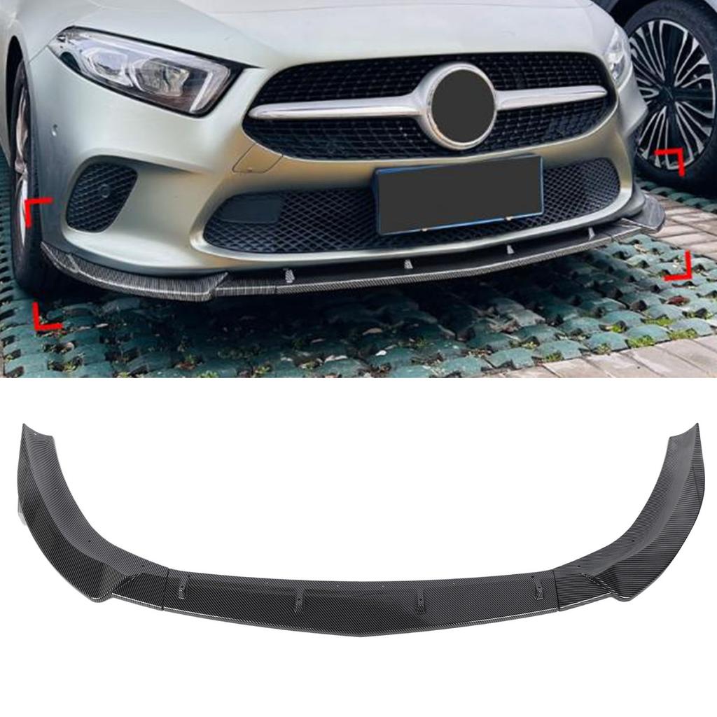3PCS Front Bumper Lip Diffuser Lightweight Sporty Appearance Replacement for   A‑Class W177 V177 2018 to 2022