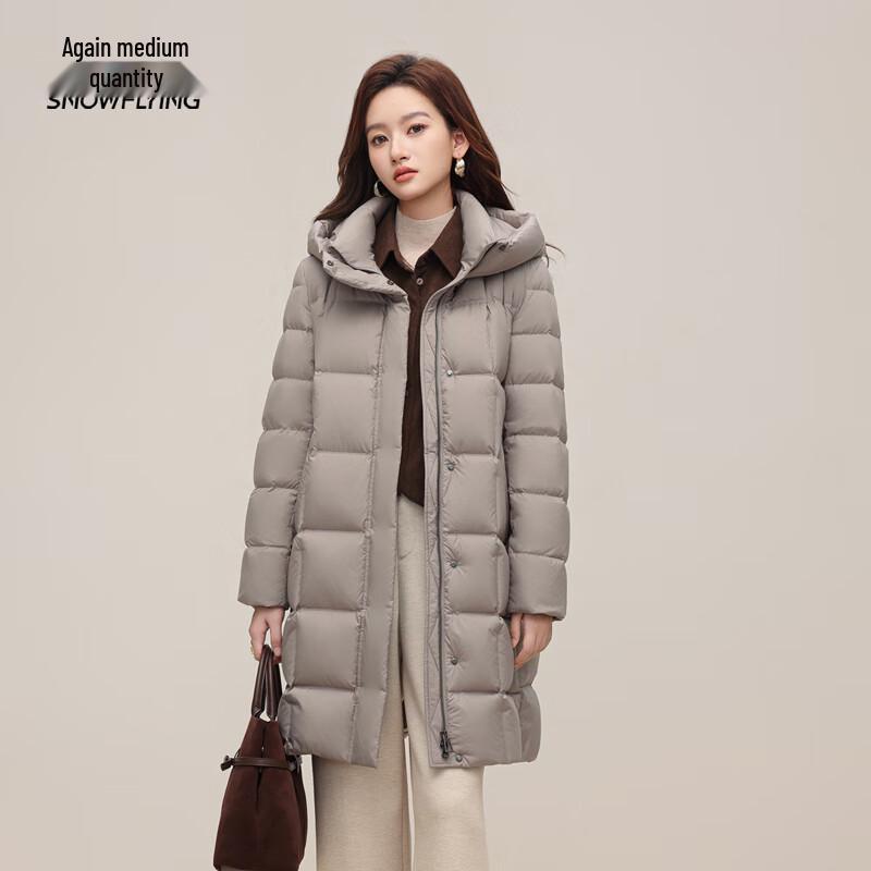 

Женский пуховик средней длины с капюшоном XueZhongFei 2XL