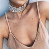 Trendy Pattern Rhinestone Necklace, Fashionable Exaggerated Party Sexy Necklace Accessories Female Necklace