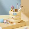 Bright Cartoon Design Plastic Innovative Pen Holder Compact Stationery Case for Students Professionals