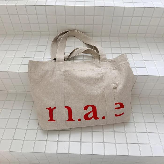 m.a.e 2way logo Bag _ Washing Ivory