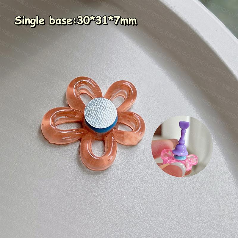 Flowers Nail Stand For Press On Nails Acrylic Shower Shelves Nail Display Magnetic Holder Manicure Organizer Tools