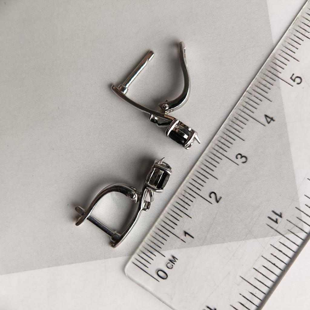 Silver Earrings with Natural Rauchtopaz (smoky Quartz) 1.617ct (2178743)