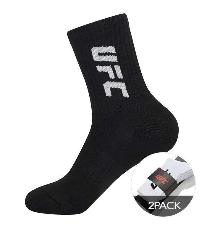 UFC Training Crew Socks (2-Pack) Black U2SCV1304BK
