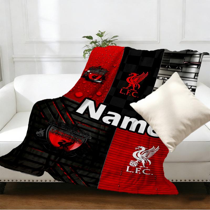 Custom Name Personalized Football team F.C Print Blankets, Home Decor, Bedroom, Sofa, Camping, Couch, Gifts for Birthday Christmas