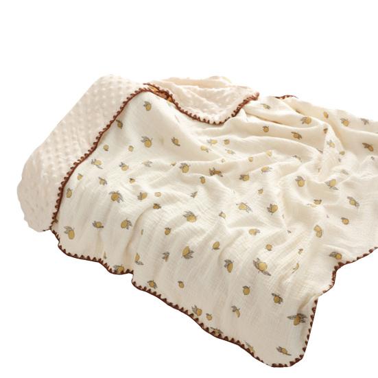 Baby Blanket Soft Double-Layer Design Printing Pattern Sleeping Blanket Easy Care Fabric Newborn Baby Blanket
