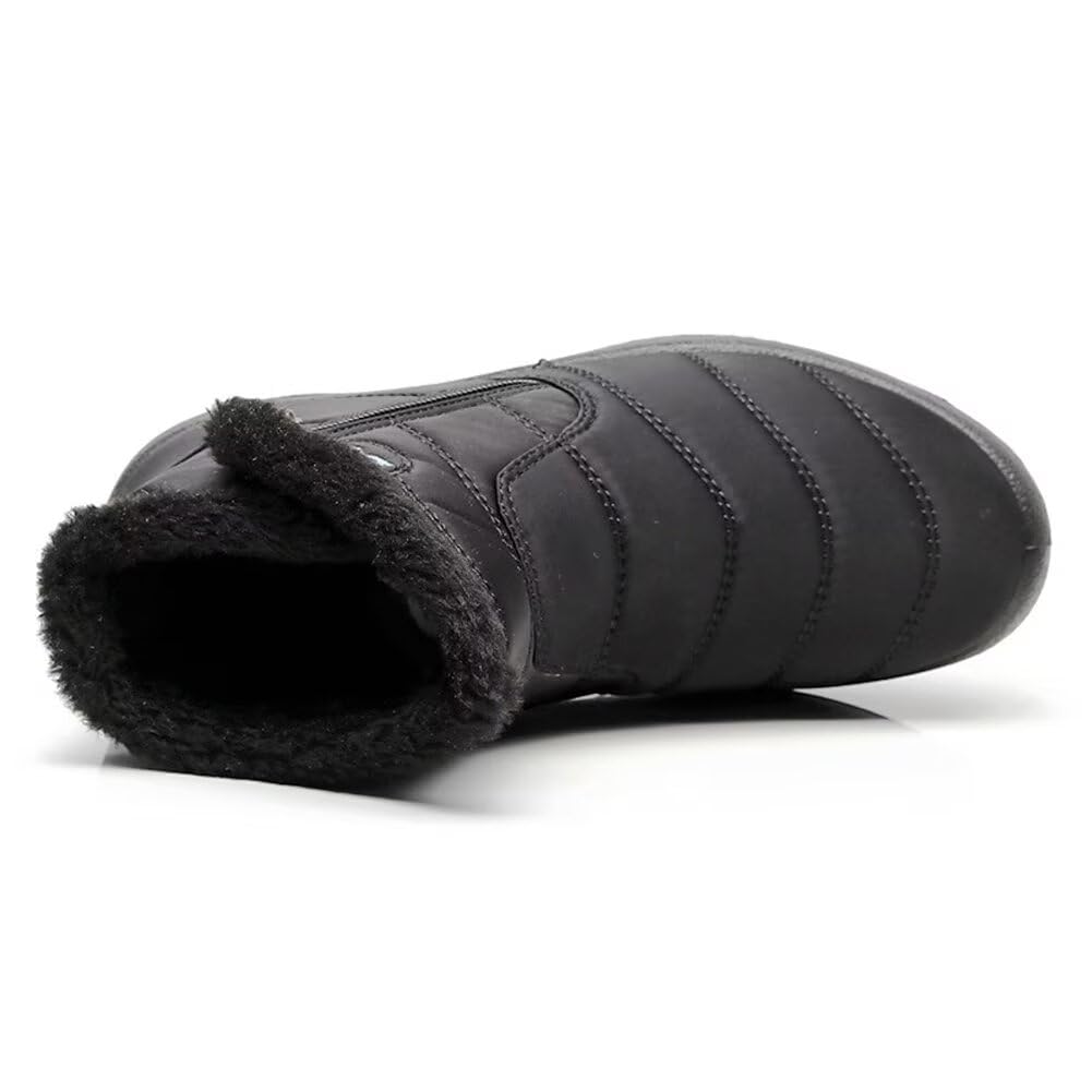 WEISHIMIBANG Snow Cold Weather Short Casual Fleece Ultra Lightweight Size Women's Boots, Boots, Boots, Style, Warm, Lining, Non-Slip, (Black, 25)