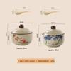 Chinese Retro Ceramic Single-Serve Stew and Soup Pot with Lid