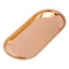 Edelstahl Nordic Oval Handtuch Tablett Lagerung Tablett Perfekte für Snack Kosmetik Schmuck(Kupfer)