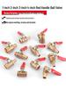 Pagoda Copper 4-Point Red Handle Mini Ball Valve for Water and Air, with Internal/External Threads.