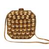 Green Rhinestone Evening Bag Pink/White Clear Gold Square Hard Metal Wedding Bridal Party Crystal Hanbag Minaudiere Purse