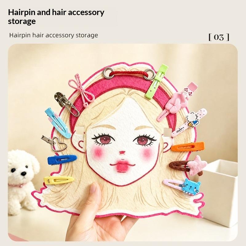 Wall Hanging Felt Glasses Hair Clip Holder Cartoon Space Saving Kawaii Sunglass Shelf For Bathroom