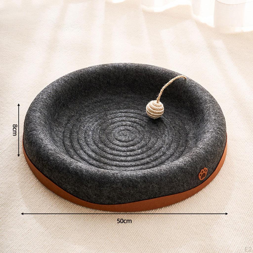 Cat Scratch Pad Lounge Flippable Furniture Protector for Summer, Winter Multipurpose with Jute Ball