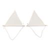2Pcs Decorative Badge Organizer Wall Hanging Pin Brooch Jewelry Display Banner for Home ShopWood