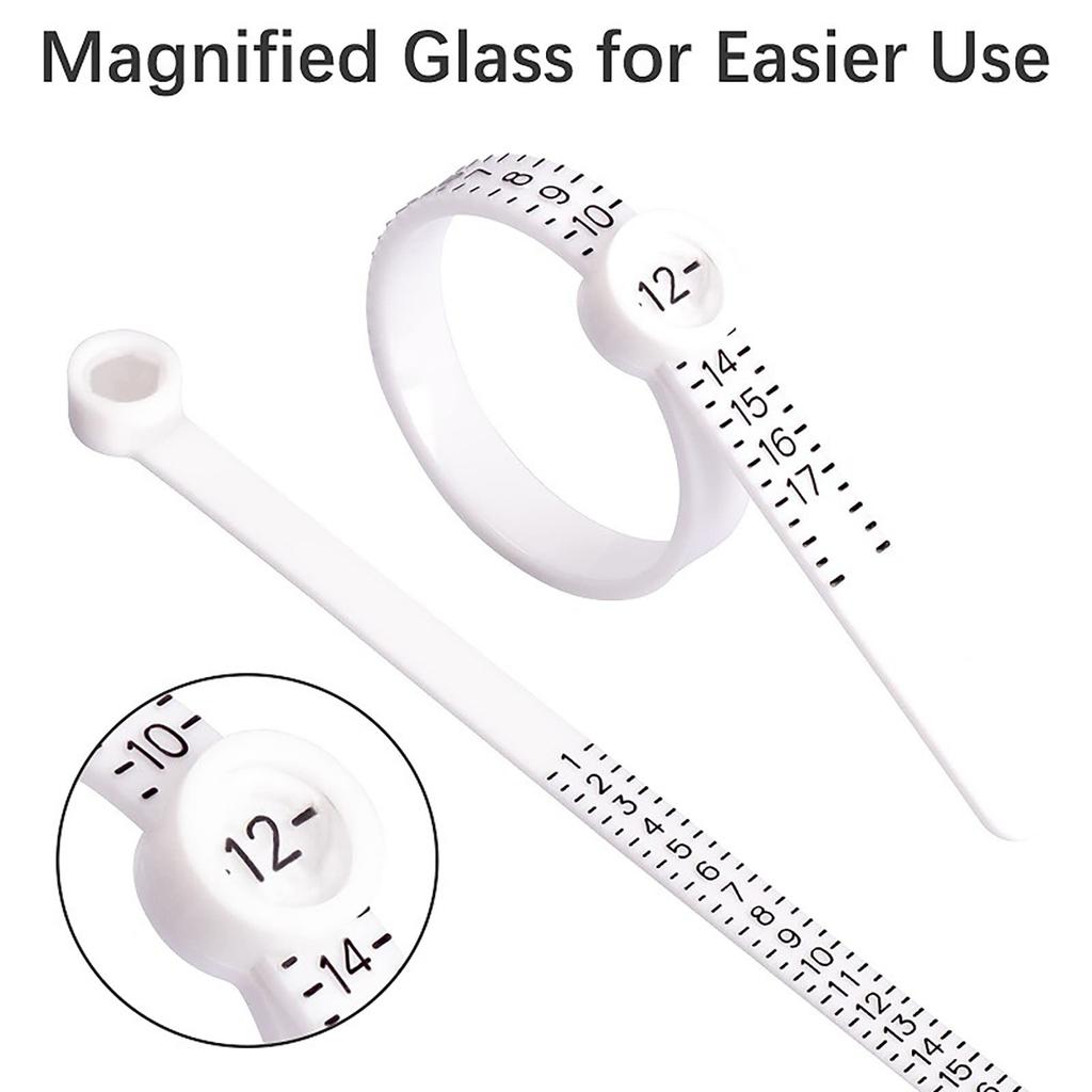 Ring Sizer Measuring Tool Reusable Finger Size Gauge Measure Set Jewelry Sizing Tools