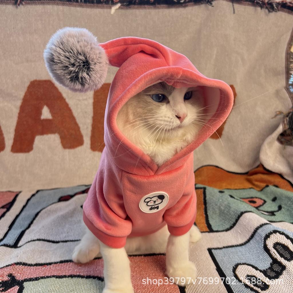 Double-layer Composite Thickened Crystal Super Soft Velvet Autumn and Winter Bipod Pet Dog Dog Clothes Cat Small Medium and Large Dog