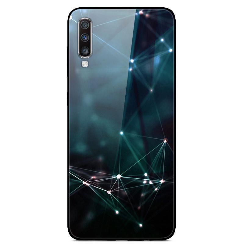 For Samsung A70 Case Cute Pattern Tempered Glass Back Hard Cover Case For Samsung Galaxy A70 Phone Cases Coque A70S A 70 Fundas