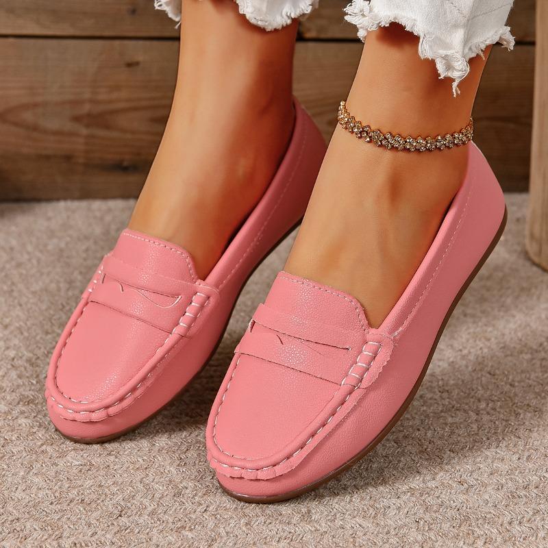 Nouvelle Mode Femmes Chaussures Oxford Double Boucle Slip-on Chaussures Plates Femmes Mocassins Noirs Chaussures Confortables Décontractées Zapatos Mujer