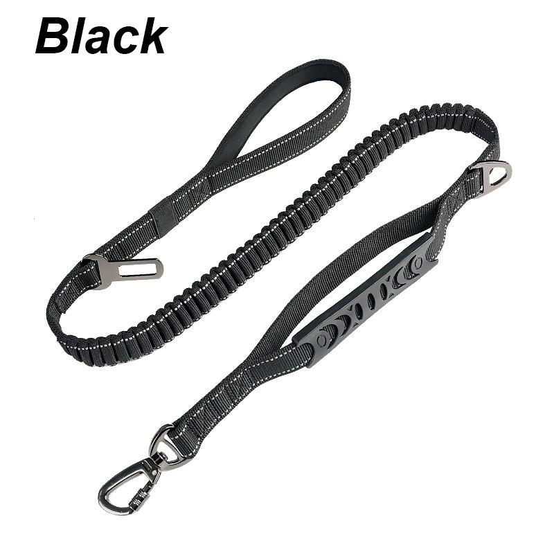 Nylon reflective multi-functional retractable Reflective Shock Absorbing Pet Running Training Large Dog Leash Car safety buckle