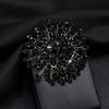 Vintage atmospheric corsage handmade crystal snowflake brooch women's evening banquet dress high-end luxury elegant pin accessories