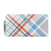 Vivienne Westwood Madras Check Saffiano Leather Print Classic Long Zip-Around Wallet (Long Wallet) 51050023U L0057 Women's [Brand] [Used]