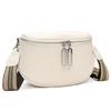 Leather Fashion Saddle Bag Women'S Bag Messenger Bag Double Zipper First Layer Cowhide Bag Shoulder Bag