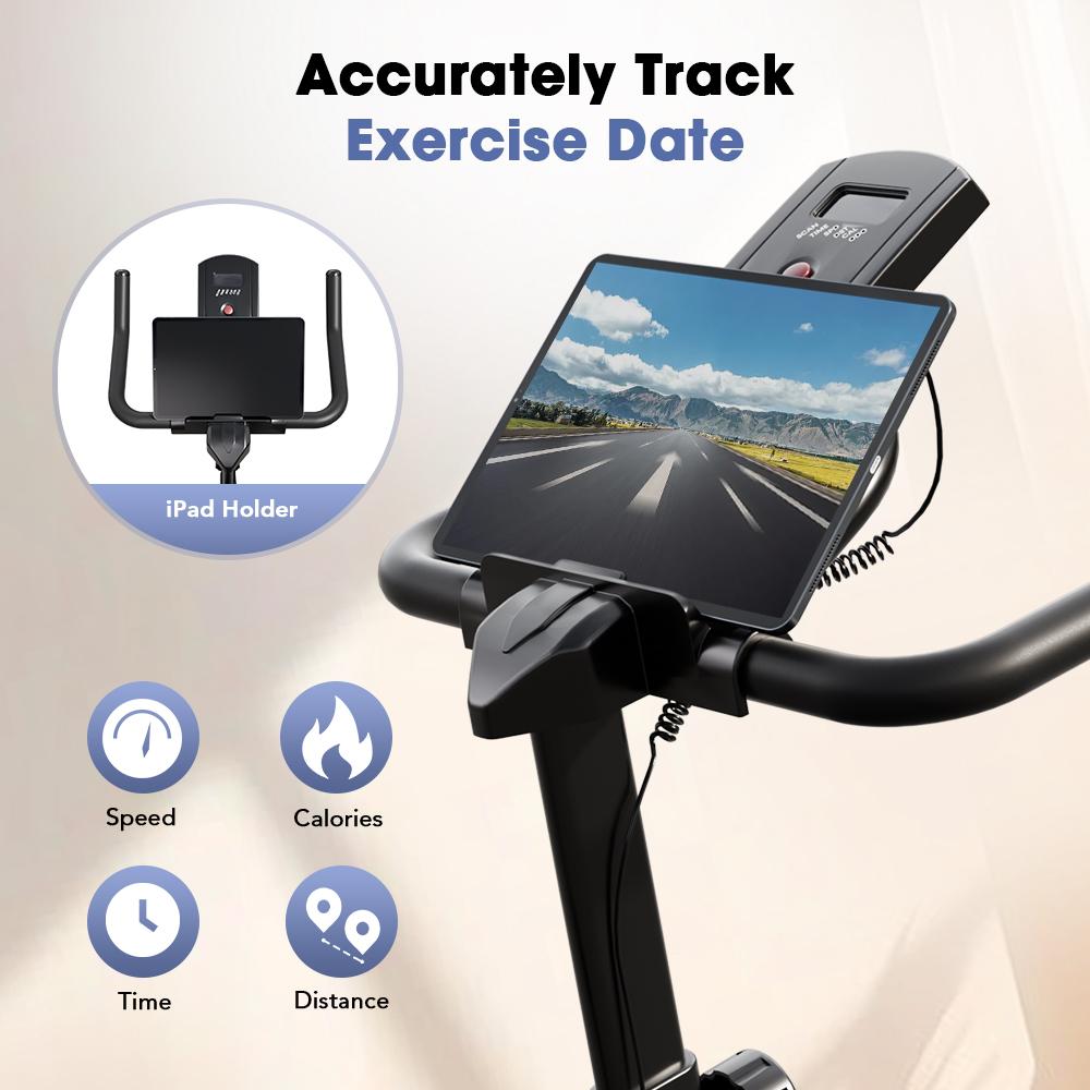 Cyclette da Interno QK116C Peso Massimo Utente 130 kg Volano da 6 kg con Display LCD